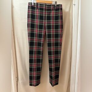 J.Crew Ruby Plaid Full-Length Pants Women’s Size 8 | Tartan Check Slim Fit